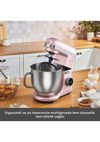 Mastermaid Chef Ultra D2000W Dijital Ekranlı Hamur Yoğurma Makinesi Rosegold 7l indirimleri