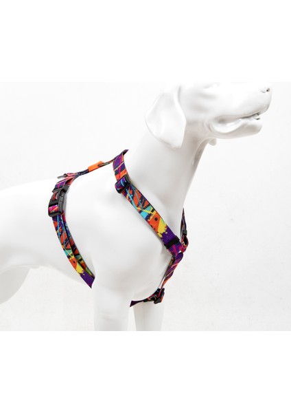 Splash H-tipi Göğüs Tasması Ayarlanabilir, Konforlu Ve Dayanıklı Desenli Köpek Tasması