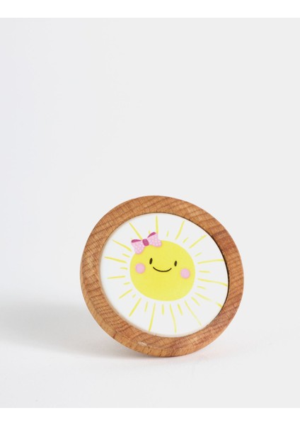 Güneş Desenli Porselen ve Ahşap Tekli Çocuk Kulp fırsatları