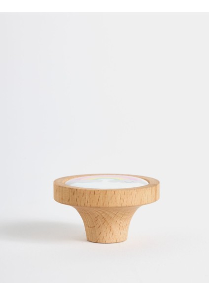 Gökkuşağı Porselen ve Ahşap Detaylı Tekli Çocuk Kulp fırsatları