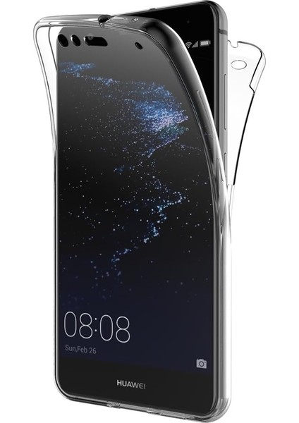 Huawei P10 Lite Uyumlu Ön Arka 360 Tam Koruma Şeffaf Soft Silikon Kılıf