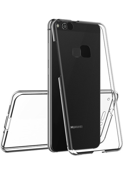 Huawei P10 Lite Uyumlu Ön Arka 360 Tam Koruma Şeffaf Soft Silikon Kılıf
