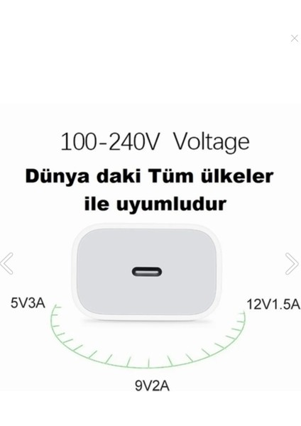 Pd Teknolojili 20W Şarj Adaptörü – Usb-C Uyumlu Hızlı şarj başlığı