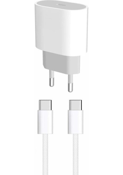 35W Güçlü Şarj Seti – Type-C Adaptör + Usb-C Lightning uyumlu kablo