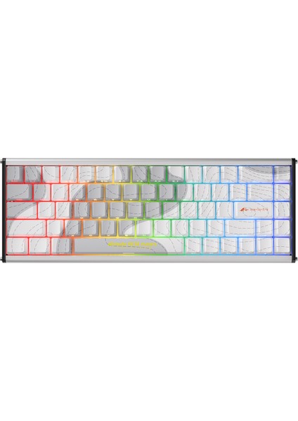 Ajazz Alux 68 He Kablolu-8000hz Manyetik Switch Oyun Klavyesi Alümniyum Gövde Yapısı