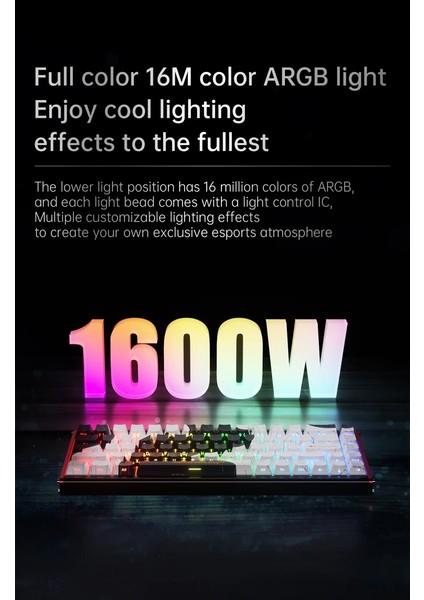 Ajazz Alux 68 He Kablolu-8000hz Manyetik Switch Oyun Klavyesi Alümniyum Gövde Yapısı
