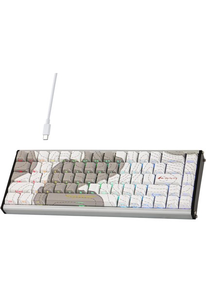 Ajazz Alux 68 He Kablolu-8000hz Manyetik Switch Oyun Klavyesi Alümniyum Gövde Yapısı