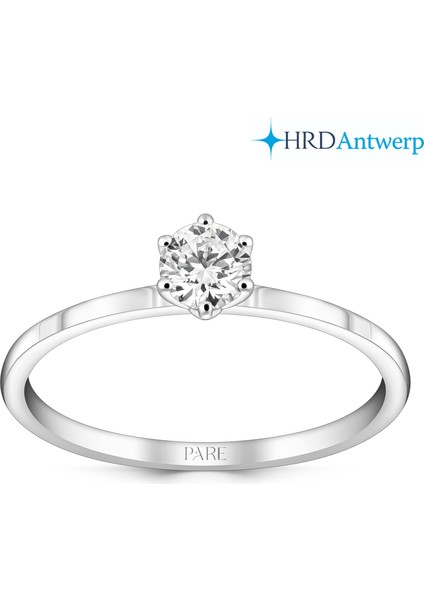 D Renk 0,30 Karat Hrd Sertifikalı Tektaş Pırlanta Yüzük - PR01157-H37