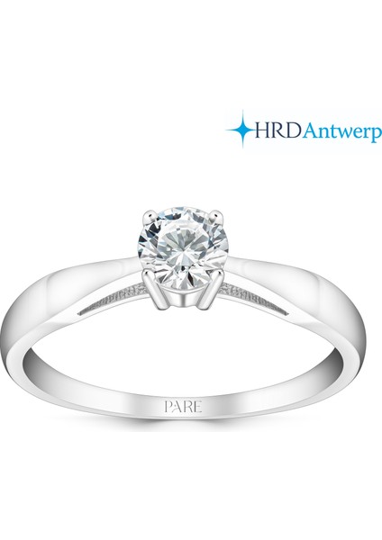 G Renk 0,40 Karat Hrd Sertifikalı Tektaş Pırlanta Yüzük - PR00363-H40