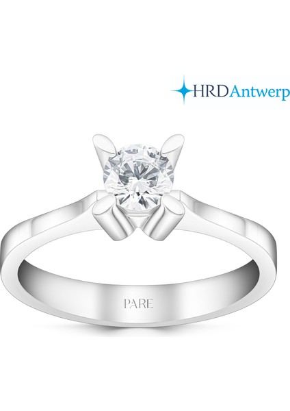 D Renk 0,40 Karat Hrd Sertifikalı Tektaş Pırlanta Yüzük - PR00282-H37