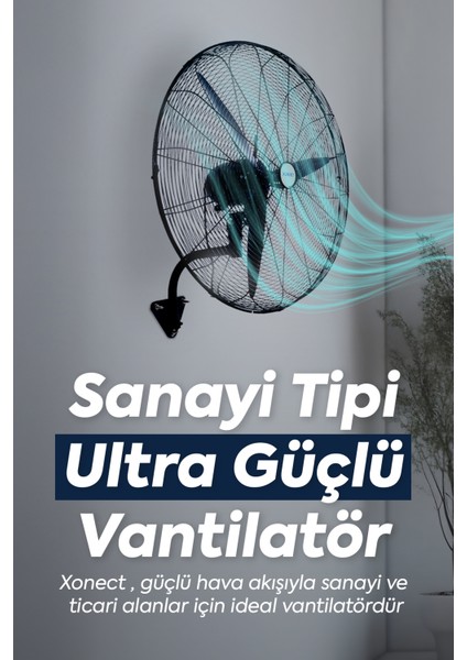Profesyonel Sanayi Tipi Vantilatör 75 Cm (30 Inç) | Yüksek Performanslı Soğutma | Xdf30