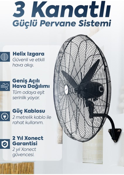 Profesyonel Sanayi Tipi Vantilatör 75 Cm (30 Inç) | Yüksek Performanslı Soğutma | Xdf30