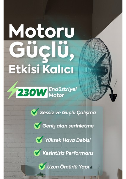 Profesyonel Sanayi Tipi Vantilatör 75 Cm (30 Inç) | Yüksek Performanslı Soğutma | Xdf30