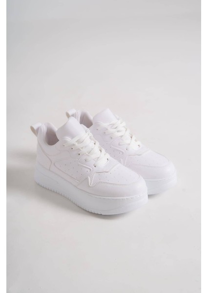 Alessı Bağcıklı Ortopedik Taban Kadın Sneaker Spor Ayakkabı Cbt - Beyaz fırsatları