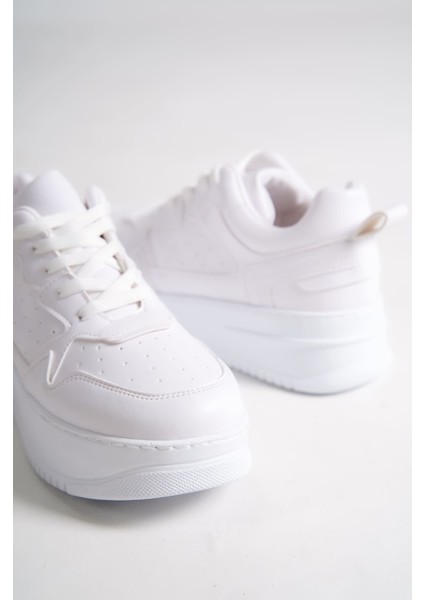 Alessı Bağcıklı Ortopedik Taban Kadın Sneaker Spor Ayakkabı Cbt - Beyaz indirimleri