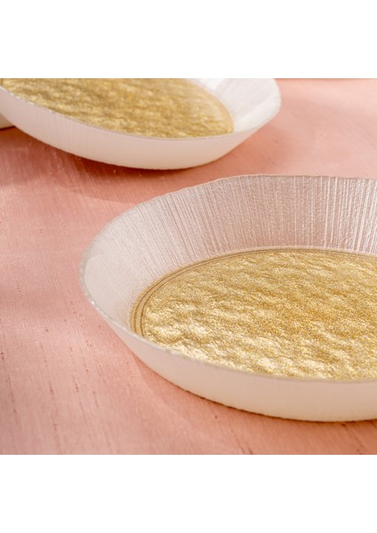 Golden 4 Parça Cam Dik Kase 21 cm