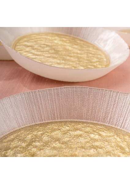 Golden 4 Parça Cam Dik Kase 21 cm