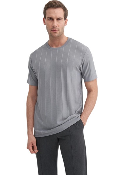 Erkek Regular Fit Bisiklet Yaka Tişört 4203