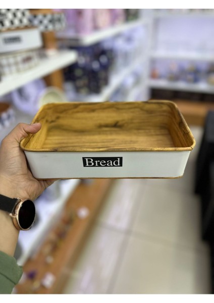 Elite Kare Bread Yazı Temalı Sunum Ekmek Sepeti Desen3 90 1 Adet