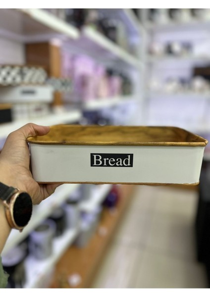 Elite Kare Bread Yazı Temalı Sunum Ekmek Sepeti Desen3 90 1 Adet