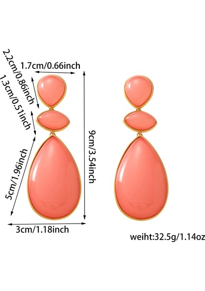 Basit Mizaç Geometrik Küpe Moda Kişilik Küpe Kadın (Yurt Dışından)