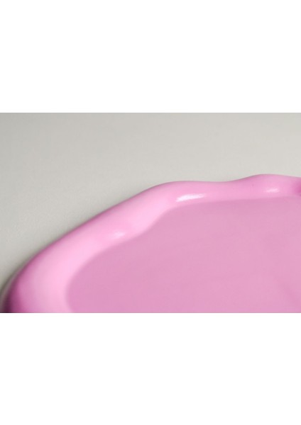 Elite Pembe Bulut Dekoratif Tabak 1 Adet