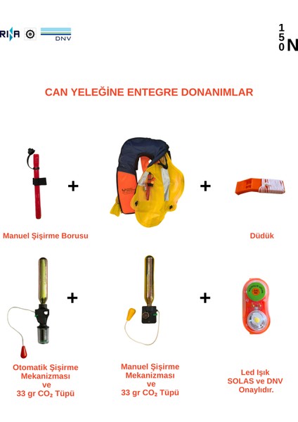 Ana Can Yeleği (Şişirilebilir; 150 N)