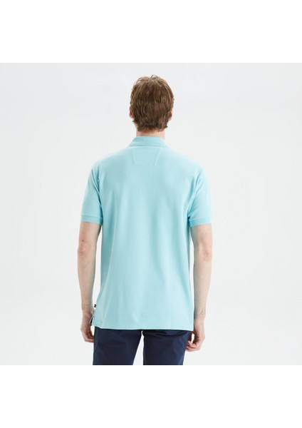Erkek Mavi Classic Fit Polo