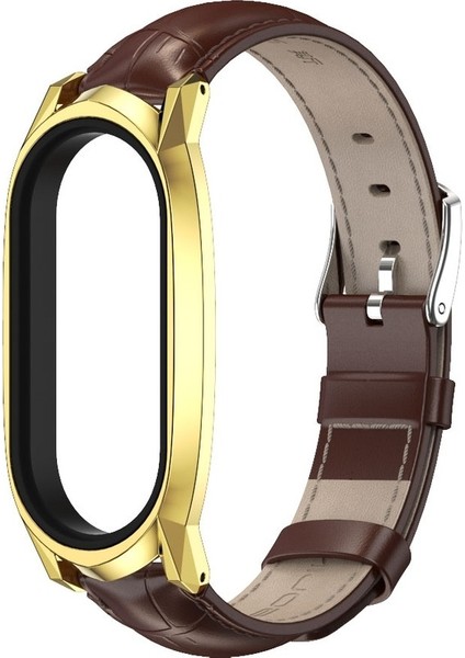 Xiaomi Mi Band 7/7 Nfc Bambu Kahve Siyahı Için Üst Kat Cowhide Watch Band (Yurt Dışından) fırsatları