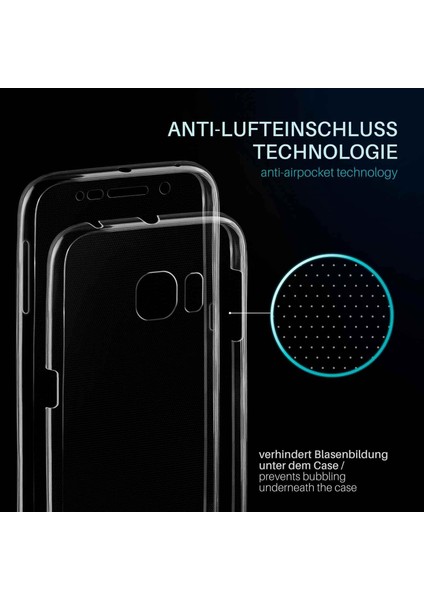 Samsung Galaxy S6 Edge Uyumlu Ön Arka 360 Tam Koruma Şeffaf Soft Silikon Kılıf modelleri
