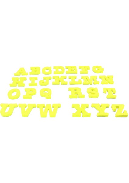 26 Pcs Eva /harfler Buzdolabı Mııs Etiketleri Çocuklar Eğ Aksesuarları - Sarı (Yurt Dışından)