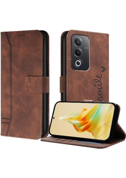 Oppo A80 5g Klasik Tasarım Deri Cüzdan Manyetik Kapatma Flip Kılıf Kickstand Kart Tutucu Yuvası Darbeye Dayanıklı Koruyucu Kapak (Yurt Dışından)