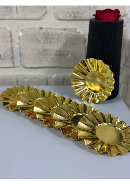 Elite Metal Gold 6lı Bardak Altlığı 1 Adet