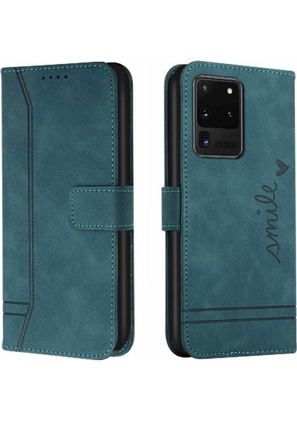 Samsung Galaxy S20 Ultra Klasik Tasarım Deri Cüzdan Manyetik Kapatma Flip Kılıf Kickstand Kart Tutucu Yuvası Darbeye Dayanıklı Koruyucu Kapak (Yurt Dışından)