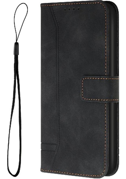 Oneplus Nord N100 Klasik Tasarım Deri Cüzdan Manyetik Kapatma Flip Kılıf Kickstand Kart Tutucu Yuvası Darbeye Dayanıklı Koruyucu Kapak (Yurt Dışından)