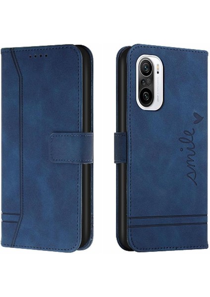 Xiaomi Poco F3 Klasik Tasarım Deri Cüzdan Manyetik Kapatma Flip Kılıf Kickstand Kart Tutucu Yuvası Darbeye Dayanıklı Koruyucu Kapak (Yurt Dışından)