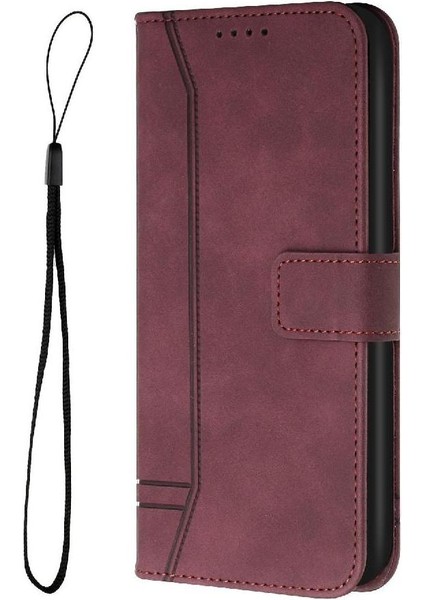 Sony Xperia 10 Vı Klasik Tasarım Deri Cüzdan Manyetik Kapatma Flip Kılıf Kickstand Kart Tutucu Yuvası Darbeye Dayanıklı Koruyucu Kapak (Yurt Dışından)
