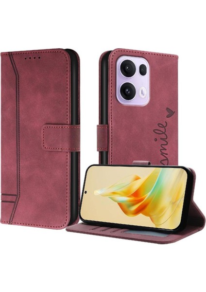 Oppo Reno 13 Pro 5g Klasik Tasarım Deri Cüzdan Manyetik Kapatma Flip Kılıf Kickstand Kart Tutucu Yuvası Darbeye Dayanıklı Koruyucu Kapak (Yurt Dışından)
