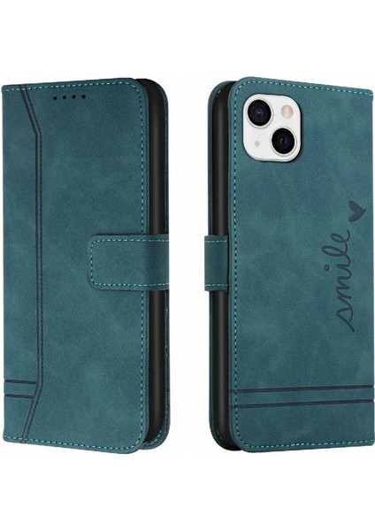 iPhone 14 Plus Klasik Tasarım Deri Cüzdan Manyetik Kapatma Flip Kılıf Kickstand Kart Tutucu Yuvası Darbeye Dayanıklı Koruyucu Kapak (Yurt Dışından)