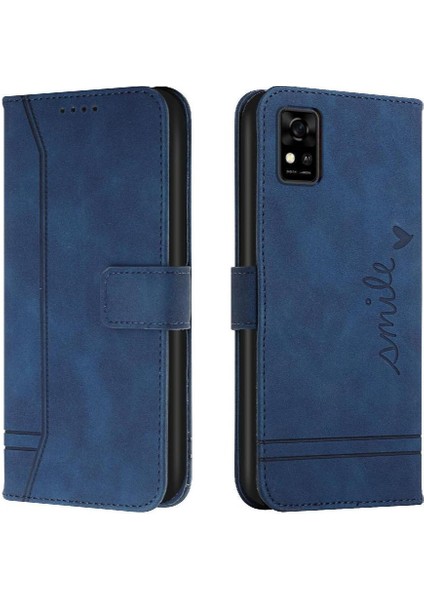 Zte Blade A31 Klasik Tasarım Deri Cüzdan Manyetik Kapatma Flip Kılıf Kickstand Kart Tutucu Yuvası Darbeye Dayanıklı Koruyucu Kapak (Yurt Dışından)