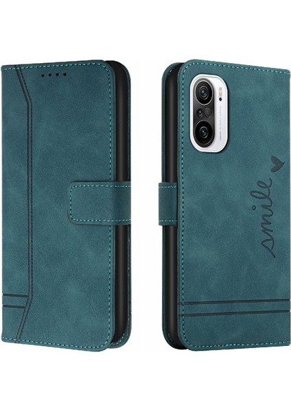 Xiaomi Poco F3 Klasik Tasarım Deri Cüzdan Manyetik Kapatma Flip Kılıf Kickstand Kart Tutucu Yuvası Darbeye Dayanıklı Koruyucu Kapak (Yurt Dışından)