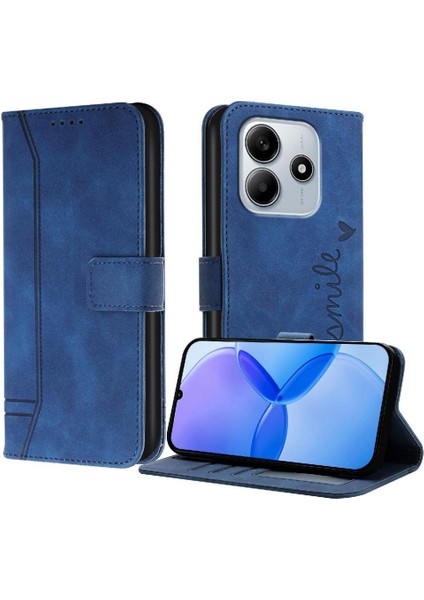 Xiaomi Redmi Note 14 5g Klasik Tasarım Deri Cüzdan Manyetik Kapatma Flip Kılıf Kickstand Kart Tutucu Yuvası Darbeye Dayanıklı Koruyucu Kapak (Yurt Dışından)