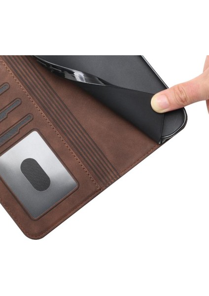 iPhone Xs Max Klasik Tasarım Deri Cüzdan Manyetik Kapatma Flip Kılıf Kickstand Kart Tutucu Yuvası Darbeye Dayanıklı Koruyucu Kapak (Yurt Dışından) modelleri