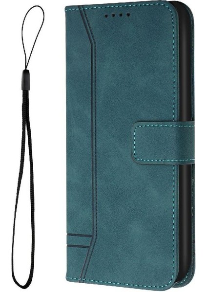 Tecno Camon 17 Pro Klasik Tasarım Deri Cüzdan Manyetik Kapatma Flip Kılıf Kickstand Kart Tutucu Yuvası Darbeye Dayanıklı Koruyucu Kapak (Yurt Dışından)
