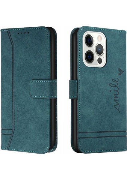 iPhone 13 Pro Klasik Tasarım Deri Cüzdan Manyetik Kapatma Flip Kılıf Kickstand Kart Tutucu Yuvası Darbeye Dayanıklı Koruyucu Kapak (Yurt Dışından)