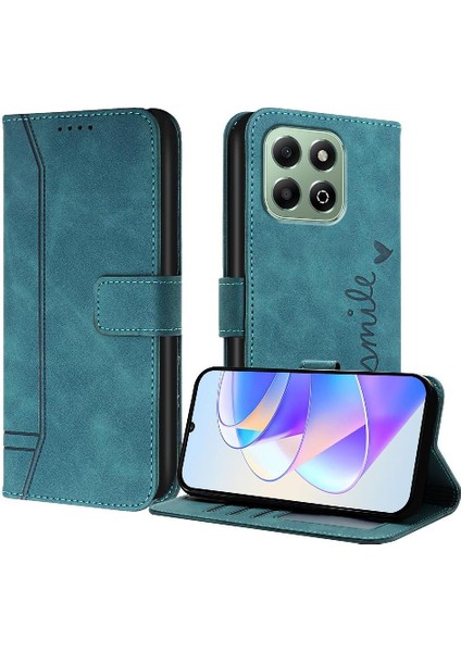 Honor X6B Klasik Tasarım Deri Cüzdan Manyetik Kapatma Flip Kılıf Kickstand Kart Tutucu Yuvası Darbeye Dayanıklı Koruyucu Kapak (Yurt Dışından)