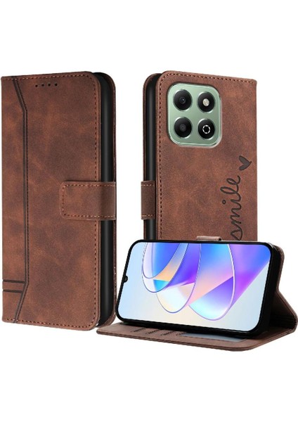 Honor X6B Klasik Tasarım Deri Cüzdan Manyetik Kapatma Flip Kılıf Kickstand Kart Tutucu Yuvası Darbeye Dayanıklı Koruyucu Kapak (Yurt Dışından) indirimleri