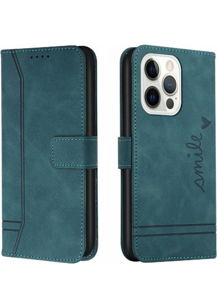 iPhone 13 Pro Max Klasik Tasarım Deri Cüzdan Manyetik Kapatma Flip Kılıf Kickstand Kart Tutucu Yuvası Darbeye Dayanıklı Koruyucu Kapak (Yurt Dışından)