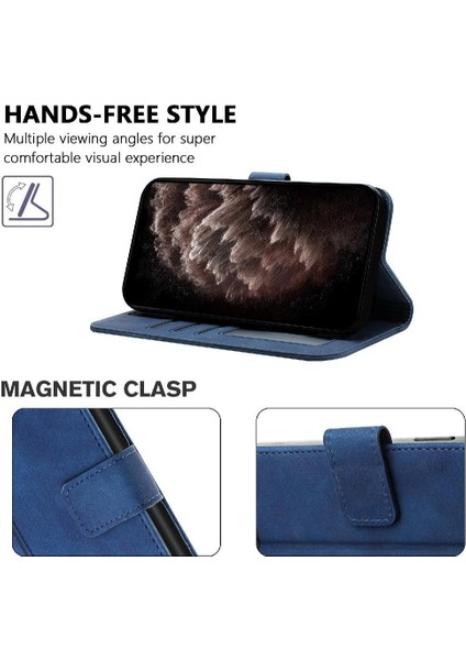 Xiaomi Poco C75 Klasik Tasarım Deri Cüzdan Manyetik Kapatma Flip Kılıf Kickstand Kart Tutucu Yuvası Darbeye Dayanıklı Koruyucu Kapak (Yurt Dışından) modelleri