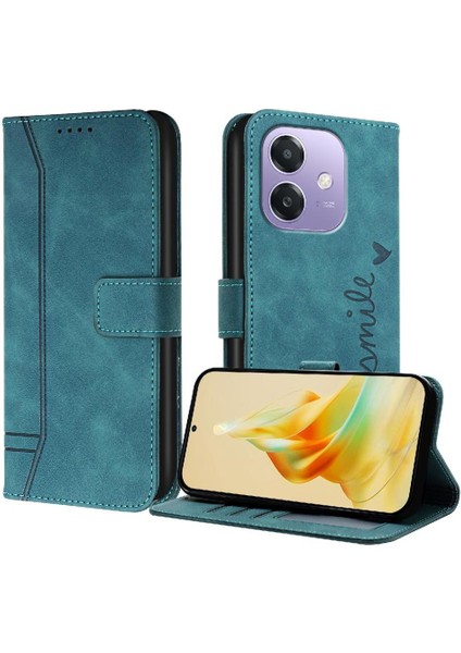 Oppo A40 4g Klasik Tasarım Deri Cüzdan Manyetik Kapatma Flip Kılıf Kickstand Kart Tutucu Yuvası Darbeye Dayanıklı Koruyucu Kapak (Yurt Dışından)